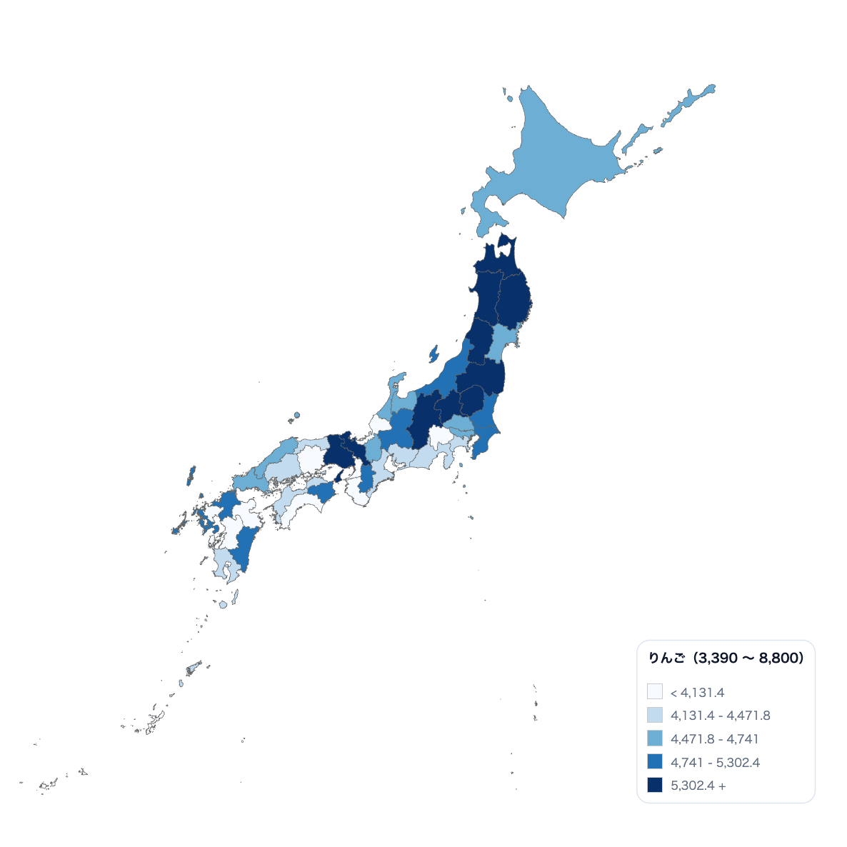 Japan Choropleth Map